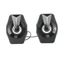 USB Powered Speaker with RGB Lights Volume Control Portable Wired