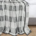 thumbnail image 2 of Nestl Ultra Plush Heavy Thick Raschel Imitation Mink Bed Blanket, 55 x 82, Gray Check, 2 of 5