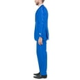 thumbnail image 3 of Mens Suit Two Piece Solid Notch Lapel Set With Free Matching Vest, 3 of 5