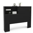 thumbnail image 3 of Polifurniture Victoria Full Size Wood Storage Headboard, Black, 3 of 10
