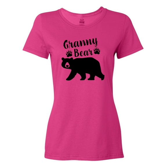 Inktastic Granny Bear in Black Women's T-Shirt
