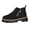 Black, variant on Women Suede Croc Embossed Side Zipper Ankle Boots 4cm Platform Closed Toe Casual Short Booties Spring Fall Daily Wear