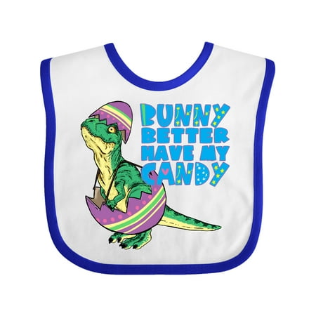 

Inktastic Easter Baby Dino Bunny Better Have my Candy Gift Baby Boy or Baby Girl Bib