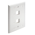 thumbnail image 2 of Tripp Lite Dual Outlet RJ45 Universal Keystone Face Plate / Wall Plate White, 2-Port(N042-001-WH), 2 of 4