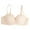 Beige, variant on Nilvkv No Underwire Bras for Women, Push Up Bra, Solid Wireless Back Four Row Three Hook Push Up Open Back Everyday Bra Gray 34ABC