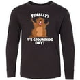 thumbnail image 3 of Inktastic Finally it's Groundhog Day Long Sleeve Youth T-Shirt, 3 of 5