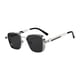 thumbnail image 3 of Gafas de sol cuadradas Gafas de sol Creative Modern Decor Modern Eyewear Eyeglasses de moda para viajes de compras al aire libre Lente plateada y gris, 3 of 8