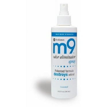 Hollister m9 Odor Eliminator Spray, Unscented, 8 ounce Pump Spray Bottle, 6 Count