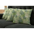 thumbnail image 5 of Ambesonne Spring Throw Pillow Cover 4 Pack, Tropic Exotic Palm Trees, 18", Green Ecru, 5 of 5