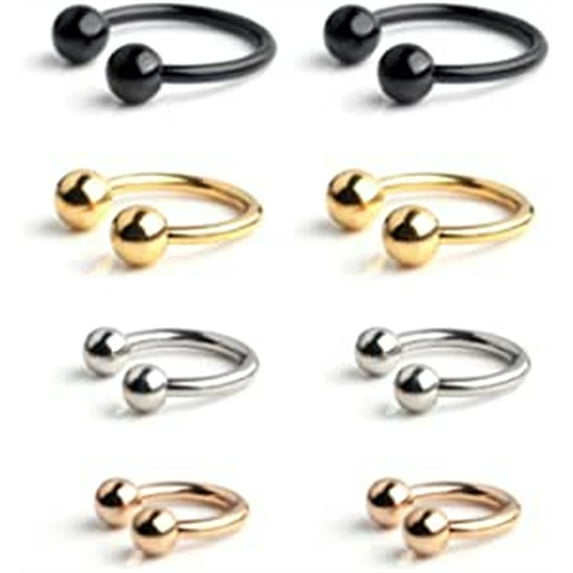 Briana Williams 14G Horseshoe Septum Navel Belly Piercing Ring