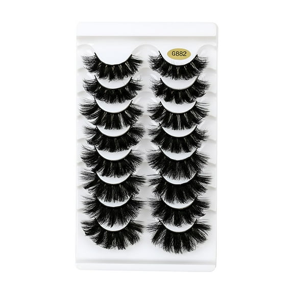 RAGUPEL Eye Clusters False Eyelashes Fluffys 8D Faux Minks Lashes Cat-Eye Wispy Lashes 8 Pairs Pack Dramatic Long Thick Volume Fake Eye Lashes Multipacks C