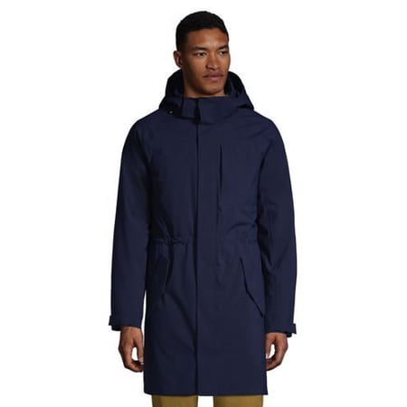 Lands' End Men's Insulated Waterproof Commuter Coat Radiant Navy M NEW 512546