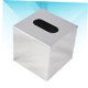 thumbnail image 5 of OULII 1Ud Caja Para Pañuelos Con Cubierta Impermeable Y Moderno En Acero Inoxidable Color Plata, 5 of 8