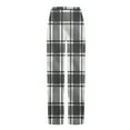 thumbnail image 4 of GuangCheng George Mens Classic Black and White Plaid Pajama Pants Soft, Loose Fit Sleep Pants with Elastic Waist,Size:M, 4 of 5