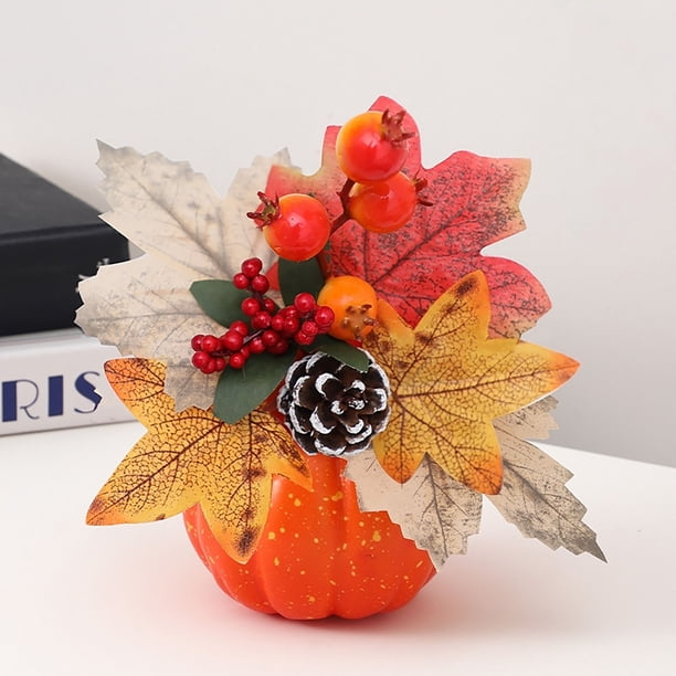 Adorno de calabaza para Acción de Gracias y Halloween, hecho a mano, ideal para regalar en fiestas. Decoración para bares escolares. Accesorios de decoración de interiores.
