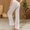 White, variant on pstuiky Pants, Women Solid Color Mid Waist Loose Fit Loose Flowy Oversized Sweatpants Cargo Pants Gift for Women Beige L