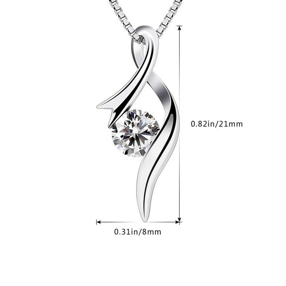 AnuirheiH Silver Plated Pendant Hollow Necklace Twisted Pendant Necklace for Women Mother's Day Christmas Gifts