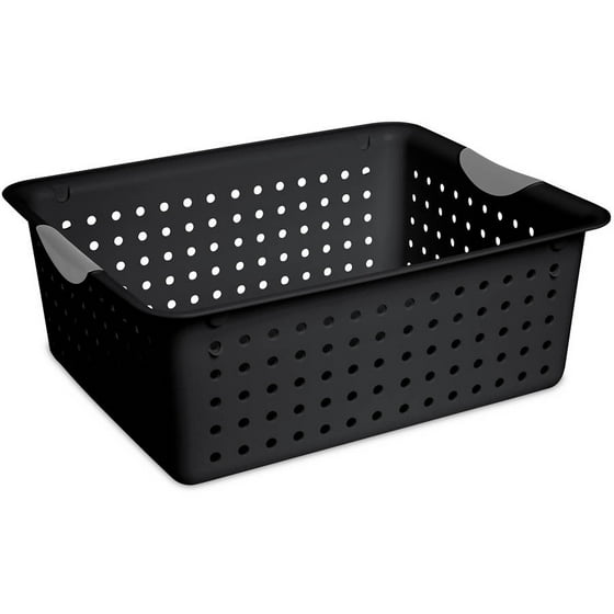 Sterilite Large Ultra Basket Black, Case of 6
