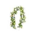 thumbnail image 4 of Guirnaldas de eucalipto artificial con flores plantas colgantes floral 1.8m vides de primavera verde vides artificiales para decoración de la pared del arco flor rosa, 4 of 8