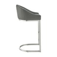 thumbnail image 2 of Armen Living Katherine30" Bar Stool in Brushed Stainless Steel with Gray Faux Leather, 2 of 6