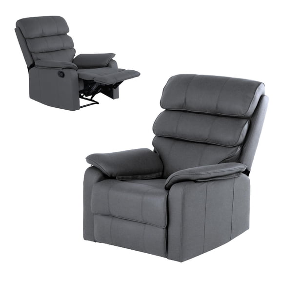 Sillón Reclinable De Tela Reposet Manual Individual gris