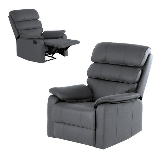 Sillón Reclinable De Tela Reposet Manual Individual gris