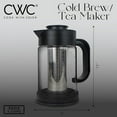thumbnail image 4 of COOK WITH COLOR Cold Brew & Tea Maker, Glass Coffee Pot with Filter, Black, 4 of 7