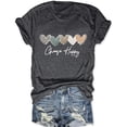thumbnail image 2 of Choose Happy Letter Graphic Tees for Women 2026 Summer Casual Short Sleeve Crewneck T Shirts Mental Health Shirt, 2 of 3