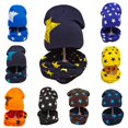 thumbnail image 2 of gorros para bebé gorro invierno niño Conjunto de gorro y bufanda con estampado de estrellas para niño, gorro y bufanda de punto cálido, accesorios para niño de 6 a 36 meses, 2 piezas, 2 of 4