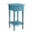 thumbnail image 3 of Home Square French Country Square End Table in Blue Wood Finish - Set of 2, 3 of 4