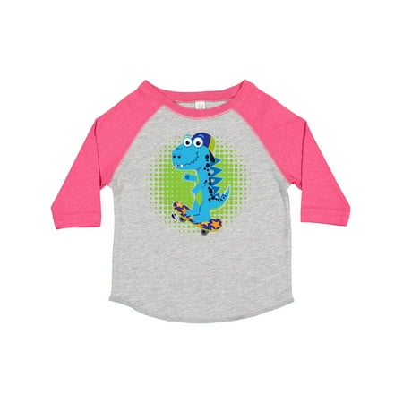 

Inktastic Skateboarding Boy Dinosaur Gift Toddler Boy Girl T-Shirt