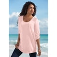 thumbnail image 4 of Roaman's Women's Plus Size Textured Lace Trimmed Tunic, 4 of 5