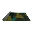thumbnail image 2 of Ahgly Company Indoor Round Oriental Turquoise Blue Modern Area Rugs, 4' Round, 2 of 4