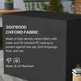 thumbnail image 4 of Outsunny 600D Oxford 3-Seater Patio Swing Cover Outdoor Swing Chair Cover Garden Furniture Cover Rain Protection Waterproof Anti-UV, Dark Gray, 4 of 9
