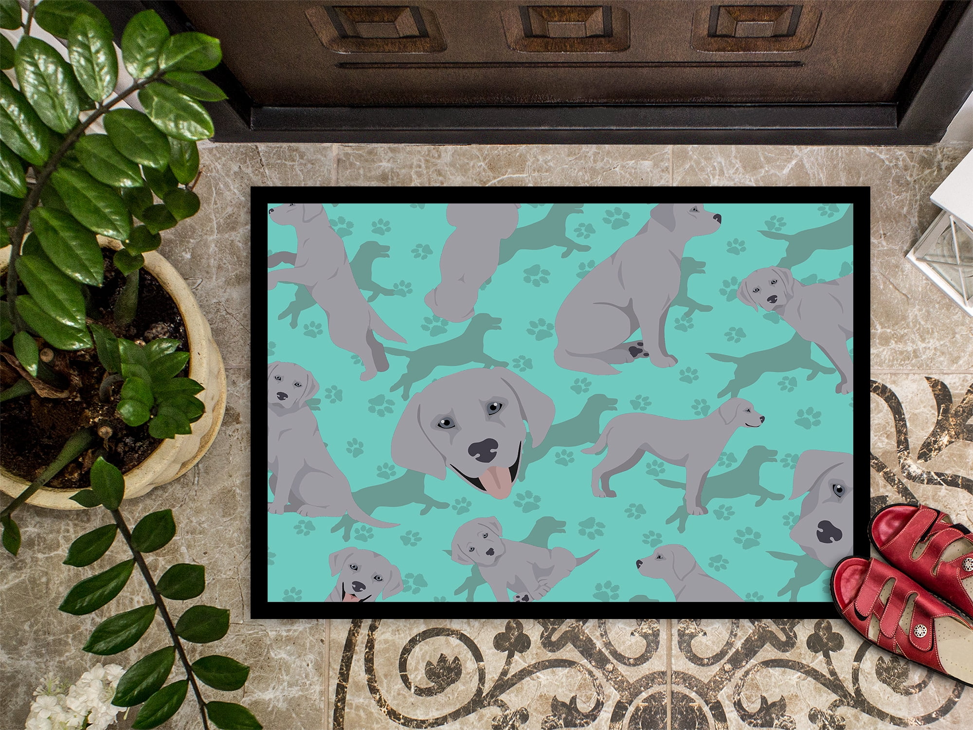 Silver Labrador Retriever Indoor or Outdoor Mat 24x36 36 in x 24 in