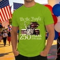 thumbnail image 2 of IDOCLOTHES 4th of July T Shirts for Man 250th Anniversary USA Shirt Men's Fourth of July T-Shirts Casual Patriotic Tshirts Shirts for Men Big and Tall Graphic Tees Green, 3XL, 2 of 4