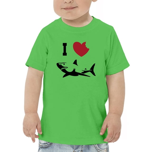 I Love Sharks. Toddler T-Shirt,  4 Toddler