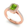 thumbnail image 2 of 2.95 Carat (F-G/VS1) Natural Diamond Peridot Gemstone Stylish Anniversary Ring for Ladies Solid 18K Rose Gold Size 11 by Diamond-Capitals, 2 of 8