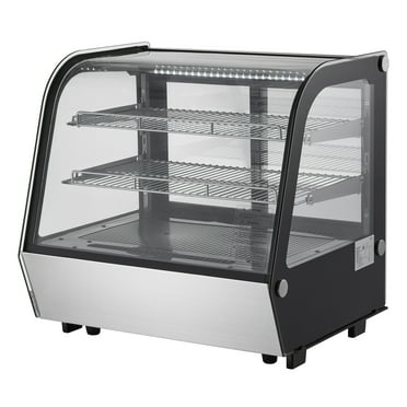 KFFKFF4.2 Cu.Ft./115L Commercial Refrigerator Display Case Countertop Display Refrigerator Curved Glass Door Bakery Display Case Deck Deli Meat Show Case