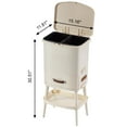 thumbnail image 7 of VECELO Kitchen Trash Can with Lid, Recycling Plastic Garbage Can with Drawer and Storage Shelf, White, 7 of 7