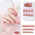 thumbnail image 2 of 3 cajas de manicura a presión en color, kit de uñas de gel, manicura de color sólido sin esmalte, parche para uñas, pieza de manicura, producto terminado, se puede quitar repetidamente uñas postizas, 2 of 8