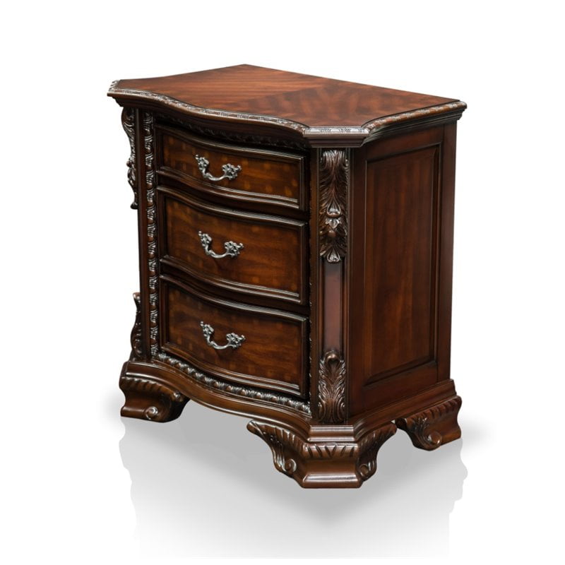 Dark Wood Nightstand With Drawers / Overstock Com Online Shopping