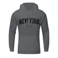 thumbnail image 3 of Cuoff Hoodies Sweatshirt Winter Loose Printed Casual Fashion Sports Hoodies for men Gray 3X, 3 of 4