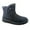 Black, variant on Womens Snow Boots Flat Heel Round Toe Waterproof Slip-on Womens Fuzzy Warm Fur Lined Ankle Booties Shoes Black 39