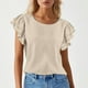 thumbnail image 2 of Camiseta de verano holgada y casual para mujer a la última: versátil, fácil de cuidar, perfecta para vaqueros y ocasiones especiales, 2 of 6