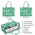 thumbnail image 2 of Large Capacity Tote Bag,Green Christmas Tree Pattern Handbag Fashion Luxury Tote Bag,15.7"x13"x 5.1" Inches,Laptop Compatible, 2 of 6
