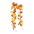 thumbnail image 2 of Lighted Fall Maple Leaf Garland 78.7IN Thanksgiving Autumn Vine Decor Warm White LED Harvest Garland for Fireplace Porch Indoor Outdoor Seasonal Arrangement, 2 of 6