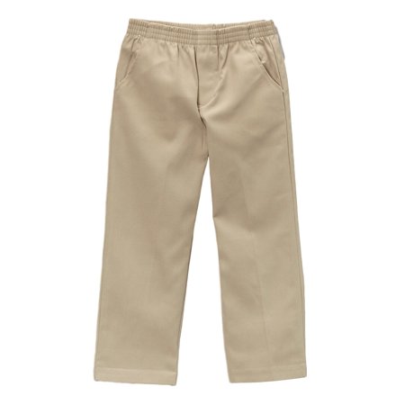 unik - Unik Boy's Uniform All Elastic Waist Pull-on Pants Khaki Size 4 ...