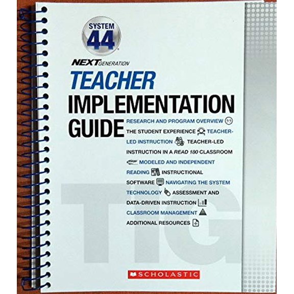Pre-Owned System 44 NEXT Generation Teacher Implementation Guide, 9780545501897, 054550189X, Paperback,