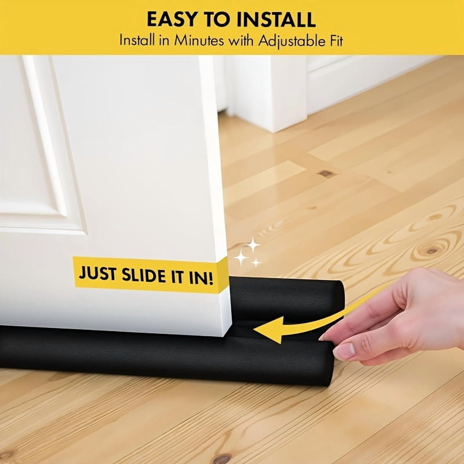 Adjustable Door Draft Stopper Seal Strip Bottom Weather Stripping for Door and Windows Windproof Soundproof Dustproof Waterproof